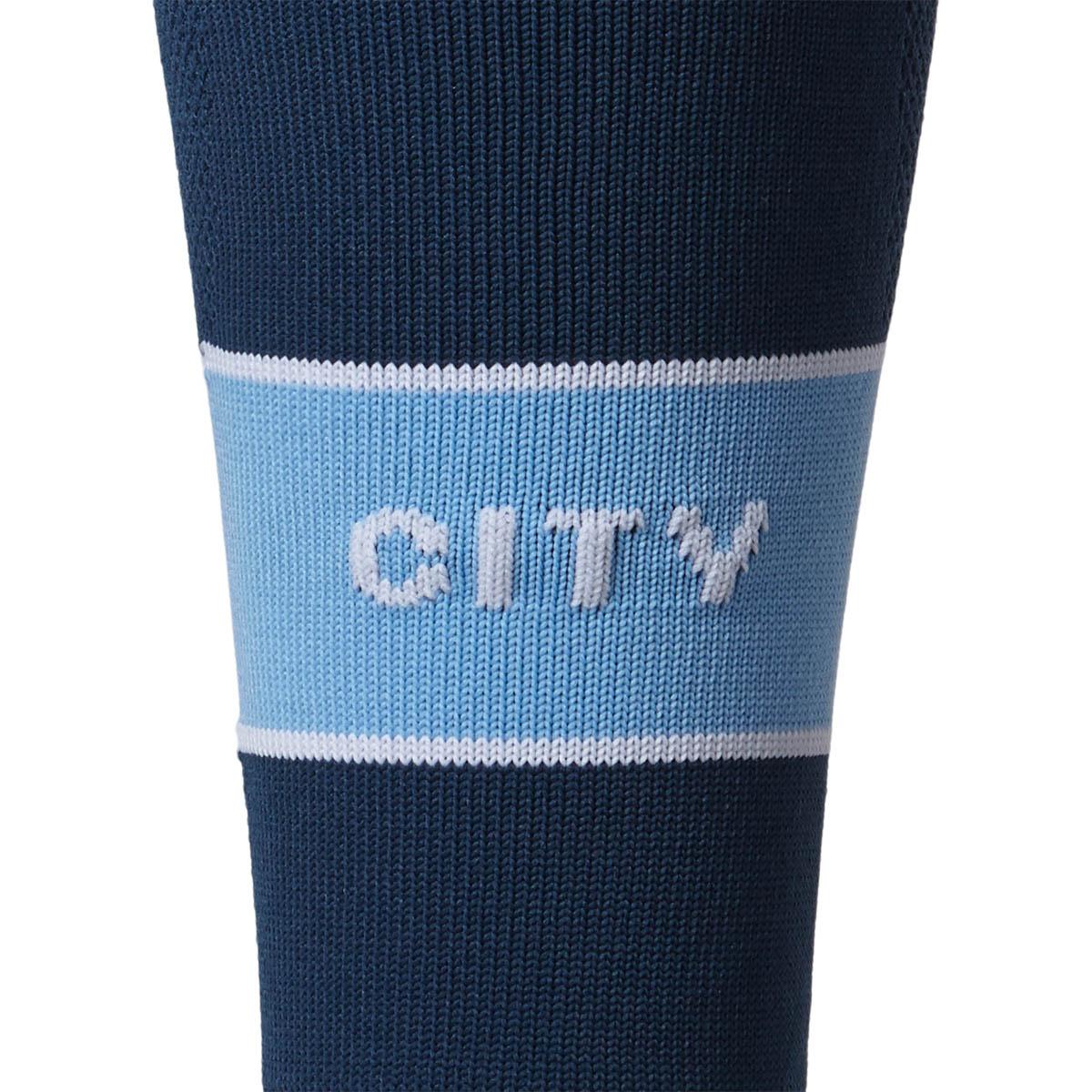 Manchester City 24/25 Hjemmebanestrømper Navy Blazer Heather-High Rise