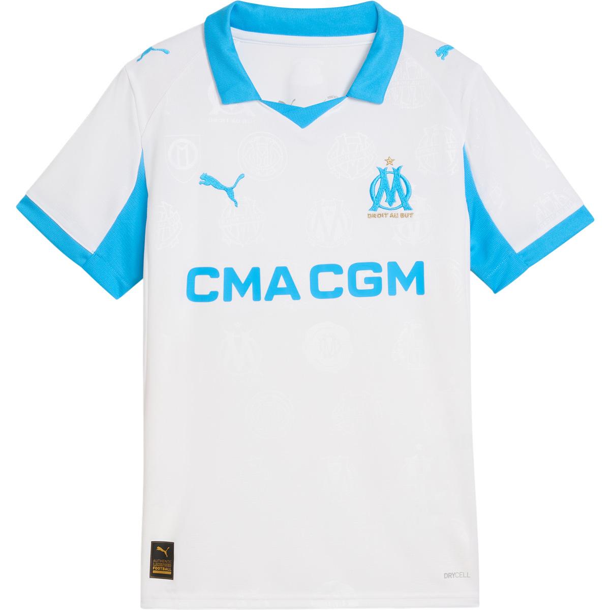 Olympique Marseille 25/26 Hjemmebanetrøje Børn White