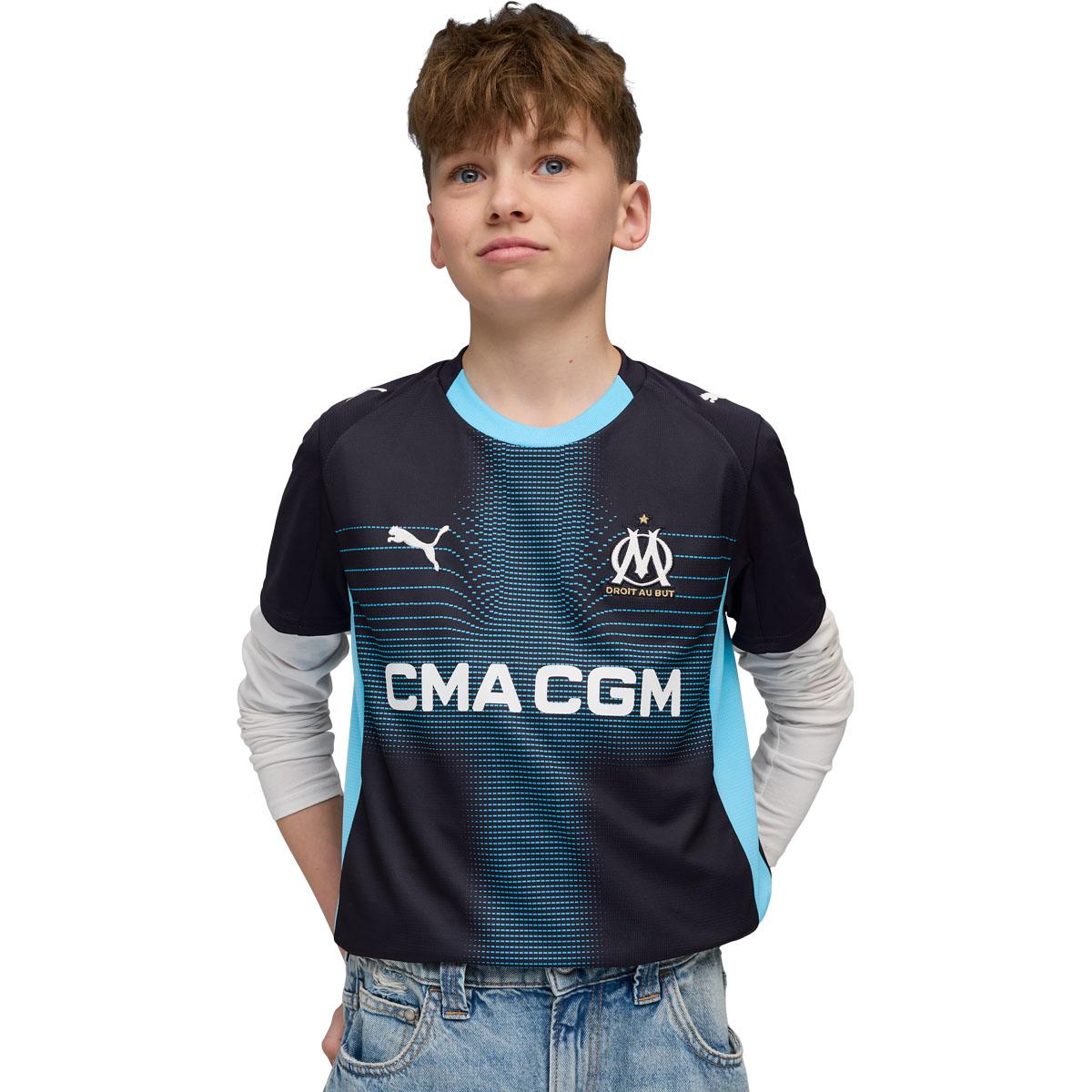 Olympique Marseille 25/26 Udebanetrøje Børn Black