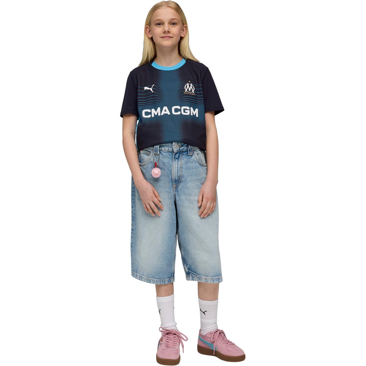 Olympique Marseille 25/26 Udebanetrøje Børn Black
