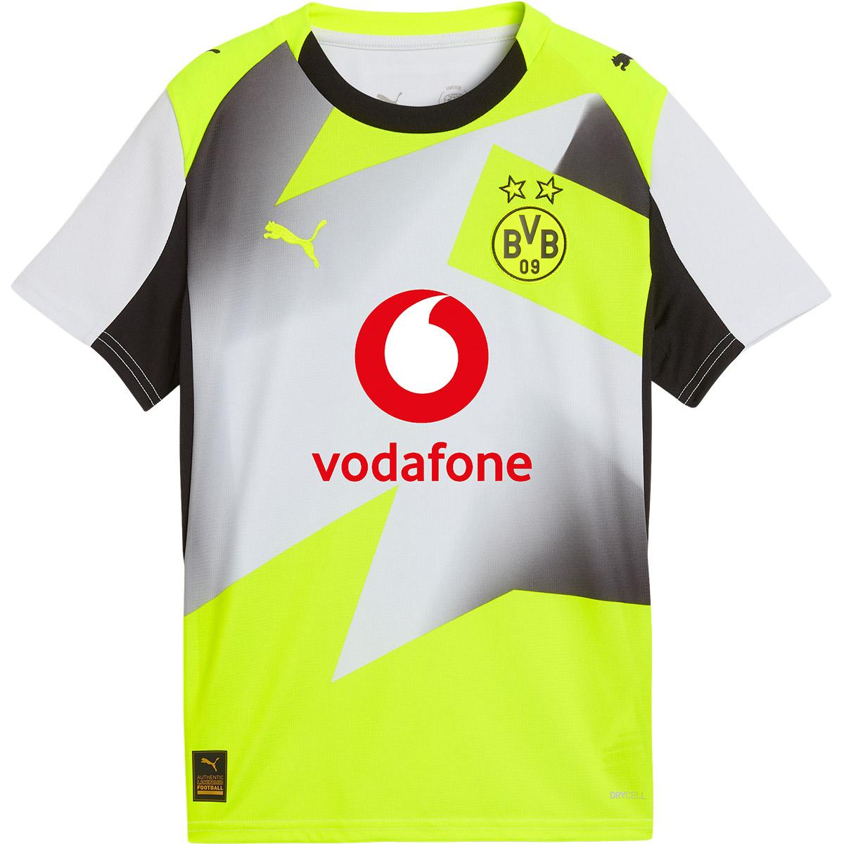 BVB Borussia Dortmund 25/26 Udebanetrøje Børn White/Yellow