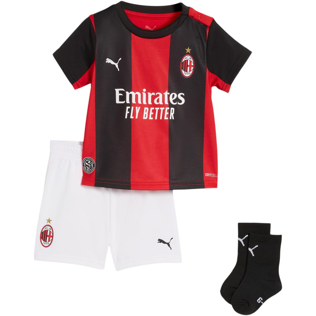 AC Milan 26/27 Baby Hjemmebanesæt Børn PUMA Black-For All Time Red