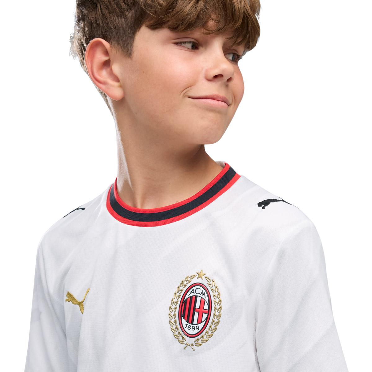 AC Milan 26/27 Udebanetrøje Børn PUMA White-Victory Gold