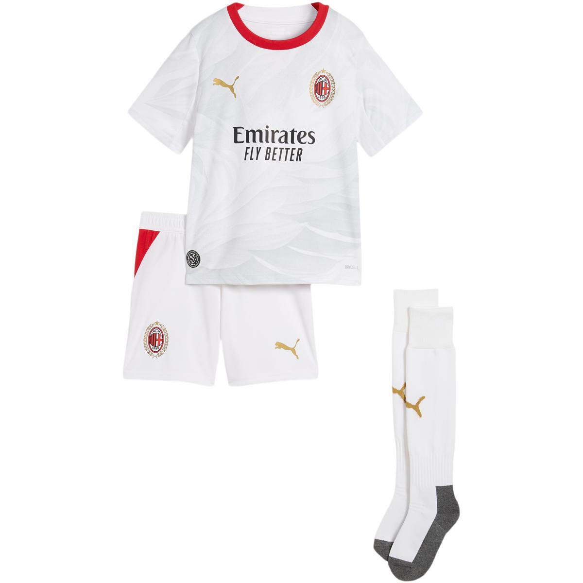 AC Milan 26/27 Udebanesæt Børn PUMA White-Victory Gold