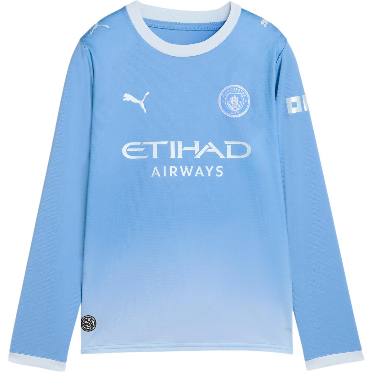 Manchester City 26/27 Langærmet Hjemmebanetrøje Børn Team Light Blue-Icy Blue