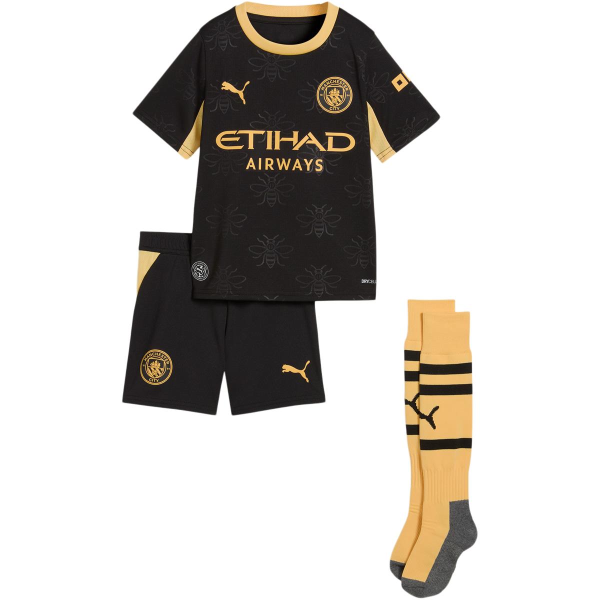 Manchester City 26/27 Udebanesæt Børn PUMA Black-Flaxen