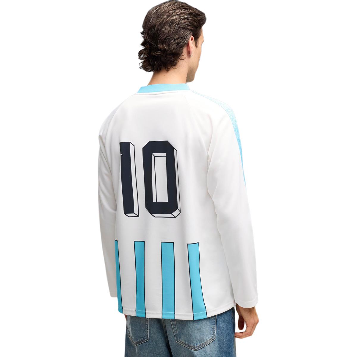 Olympique Marseille Relaxed King Langærmet T-shirt Herre PUMA White-Bright Aqua
