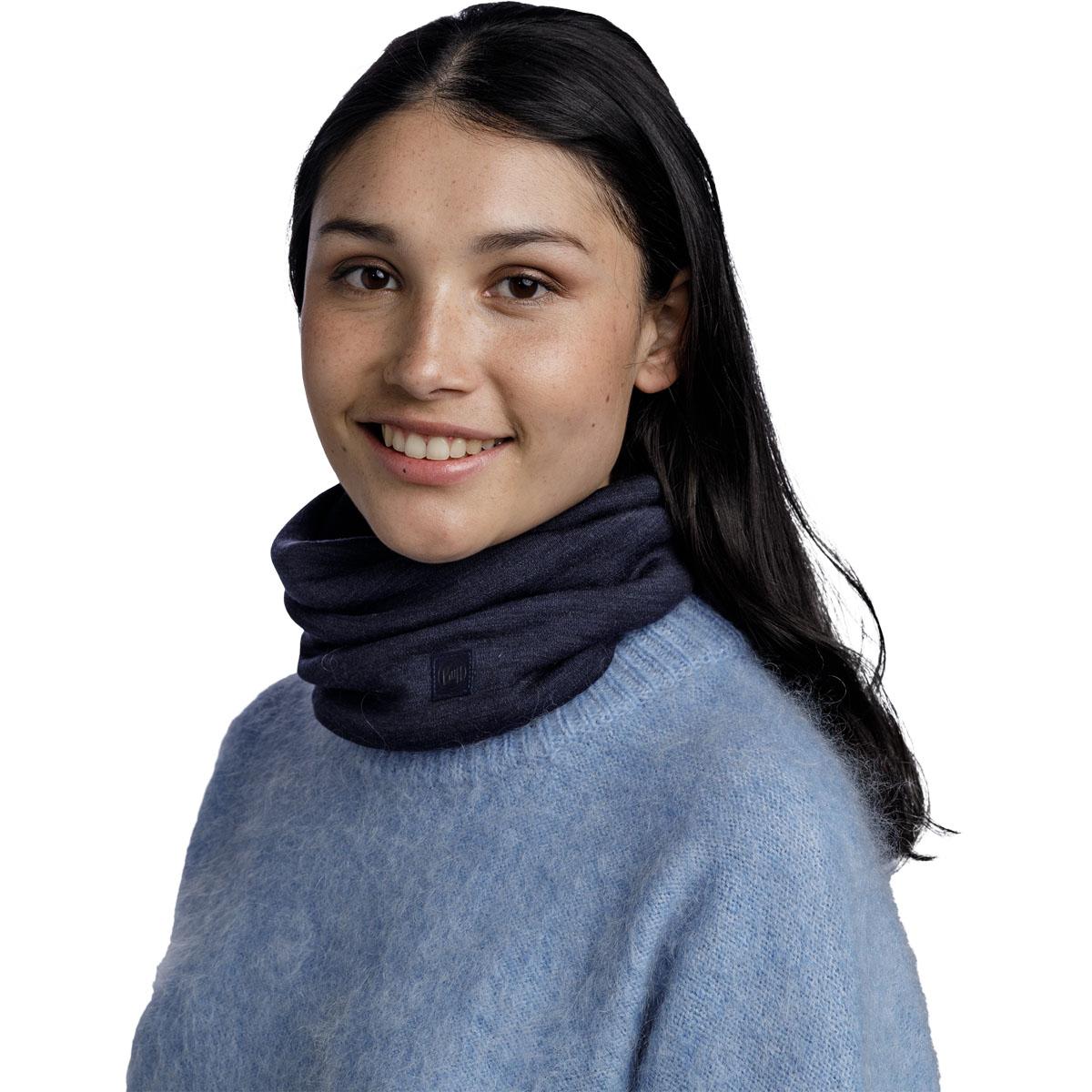 Buff Heavyweight Merinould Halsedisse SOLID INDIGO