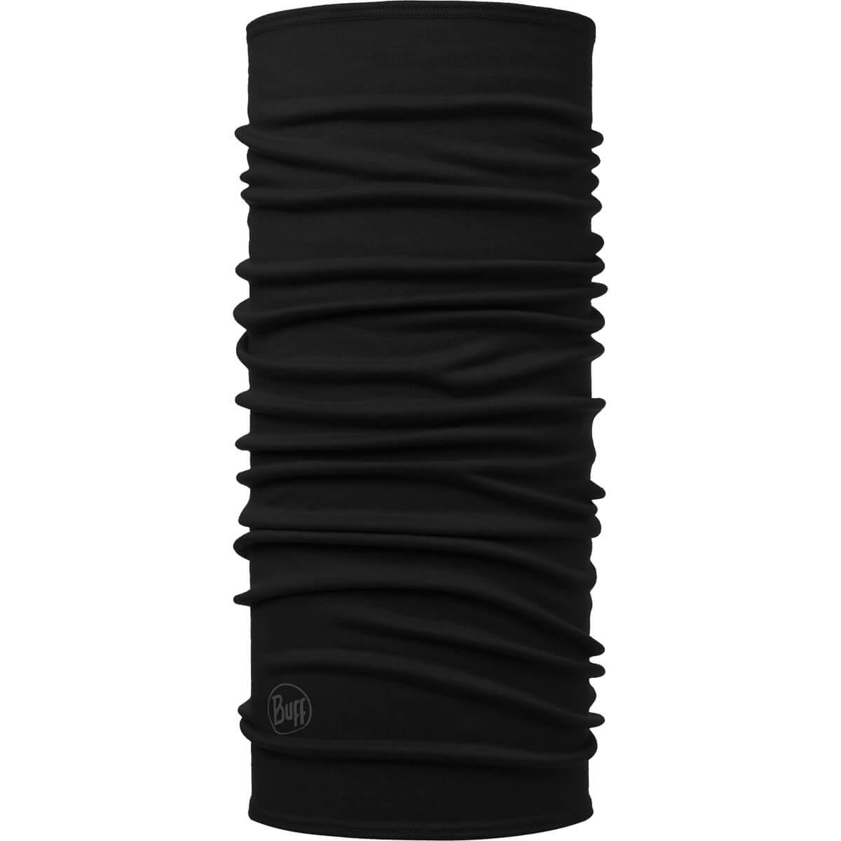 Buff Midweight Merinould Halsedisse SOLID BLACK