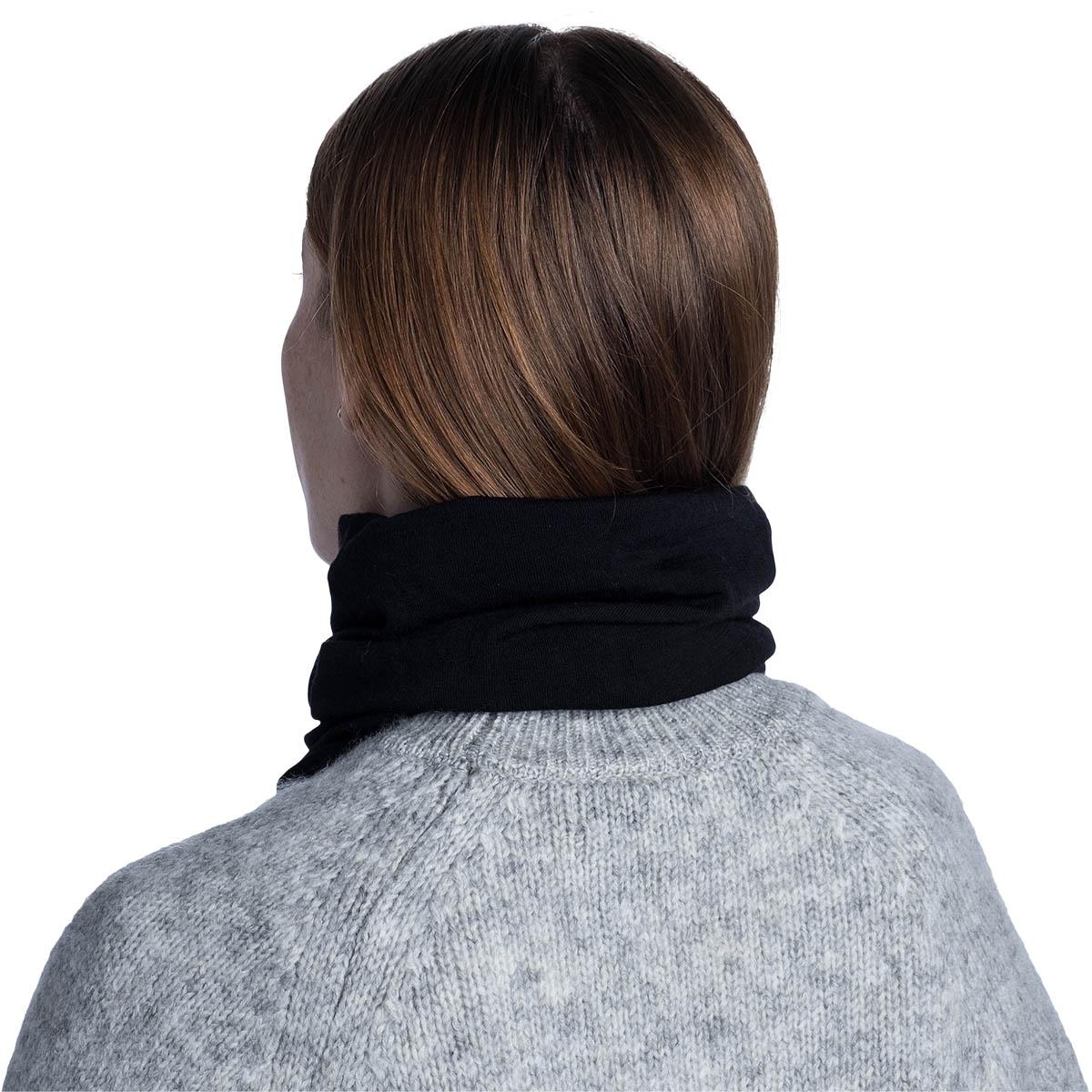 Buff Midweight Merinould Halsedisse SOLID BLACK