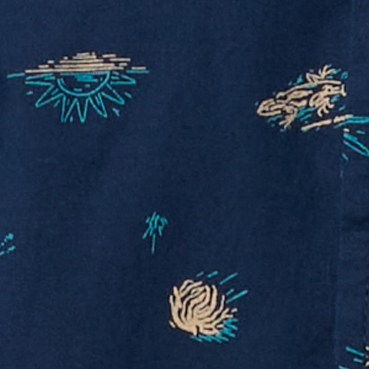 Columbia Rapid Rivers Printed Kortærmet Skjorte Herre Collegiate Navy Pasteled Tonal