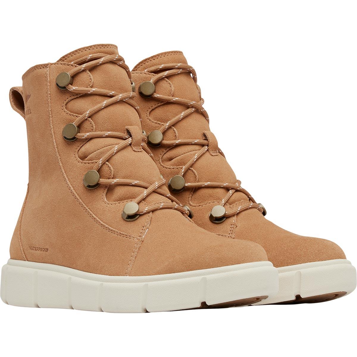 Sorel Explorer III Joan WP Vinterstøvler Dame Tawny Buff, Moonstone