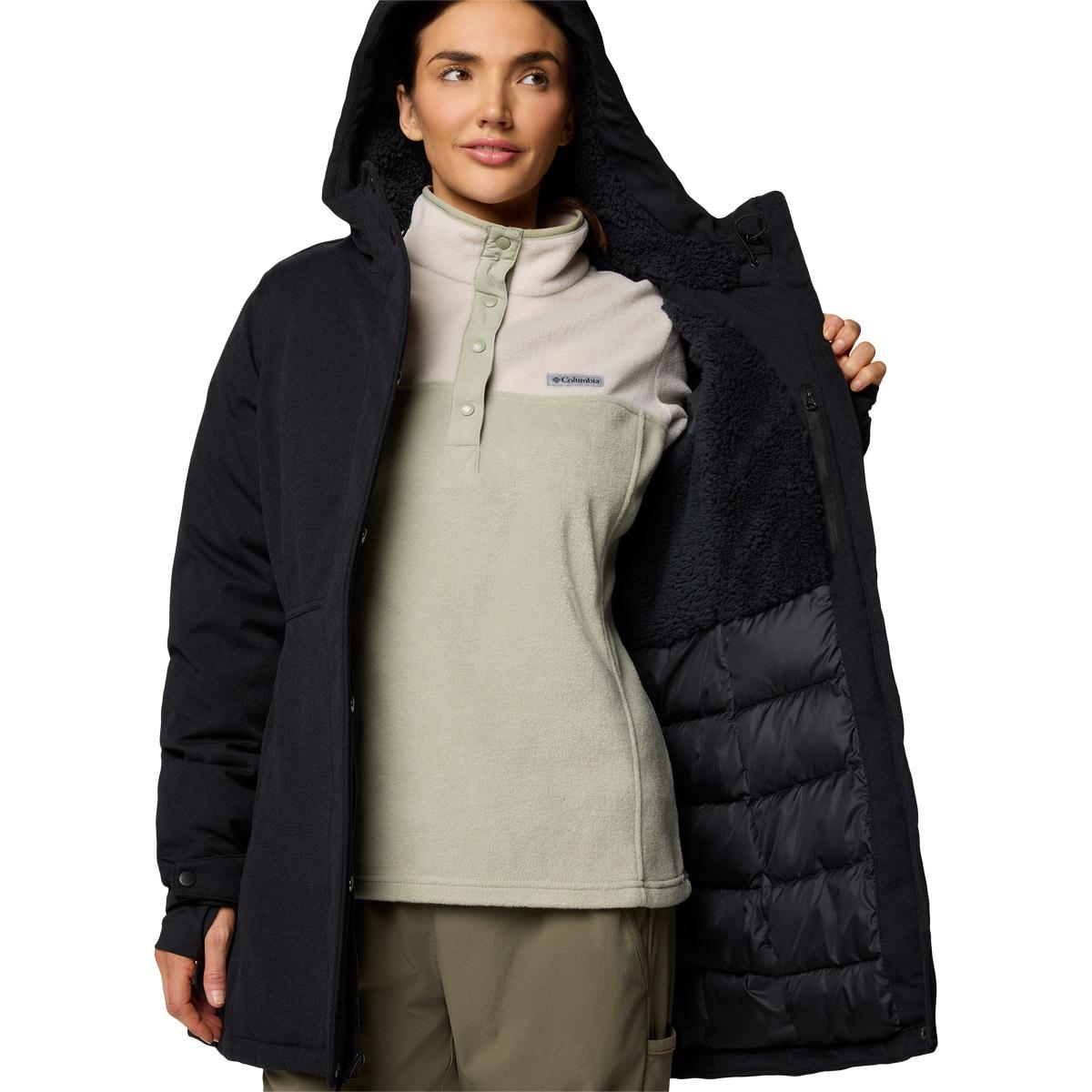 Columbia Alameda Ridge Insulated Parka Vinterjakke Dame Black, Quarry