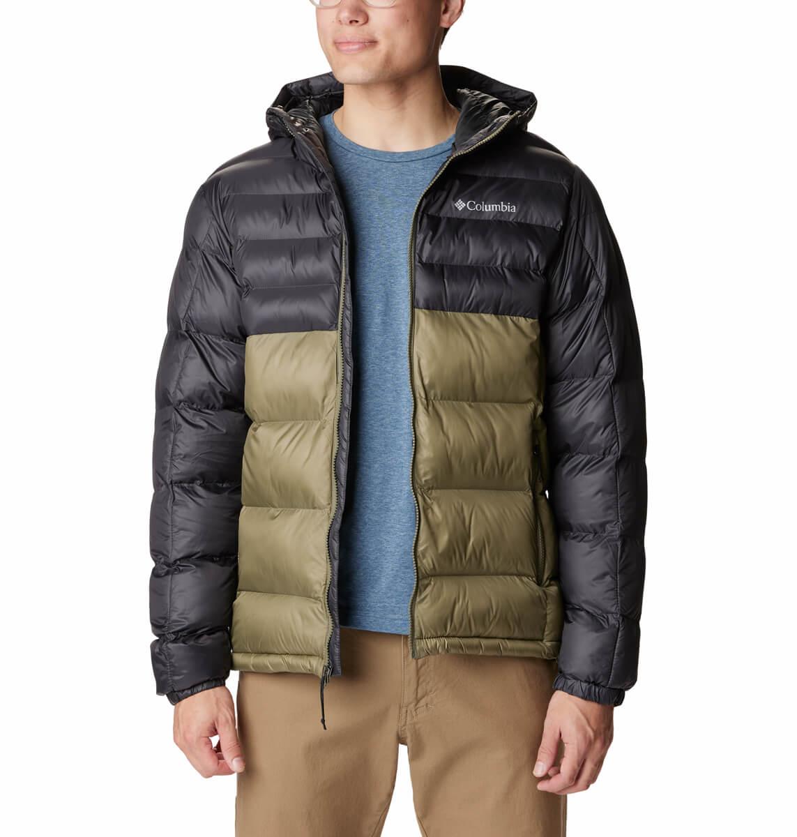 Columbia Buck Butte II Insulated Hooded Vinterjakke Herre Stone Green, Alpine Tundra