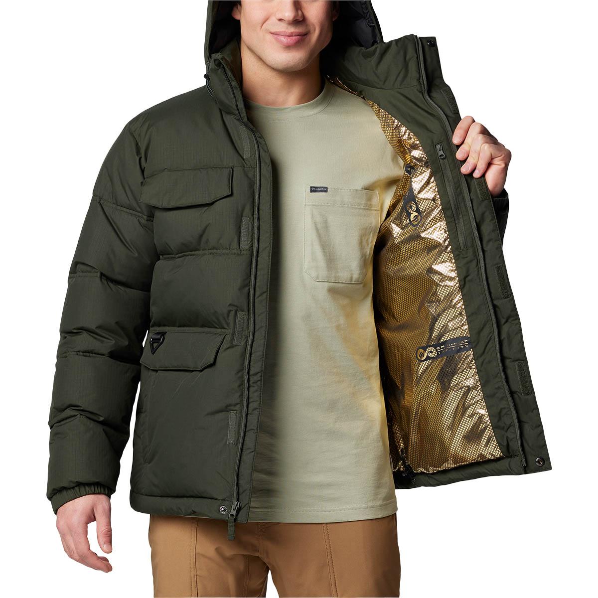 Columbia Landroamer Puffer Vinterjakke Herre Silver Sage, Fawn