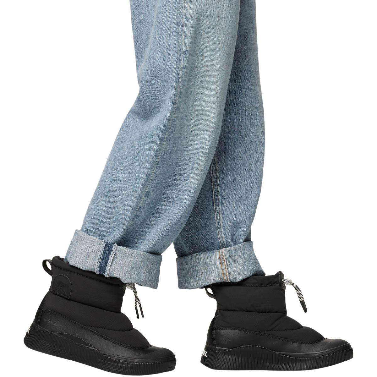 Sorel Out N About IV Puffy WP Vinterstøvler Dame Black, Chalk