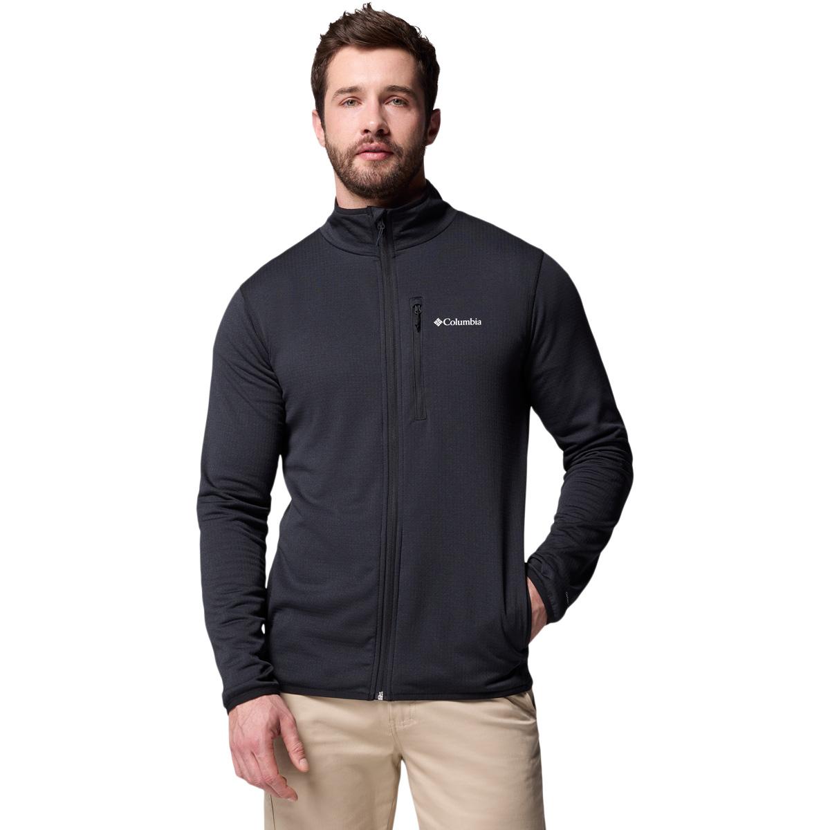 Columbia Essential Hike Grid Full Zip Midlayer Trøye Herre BLACK