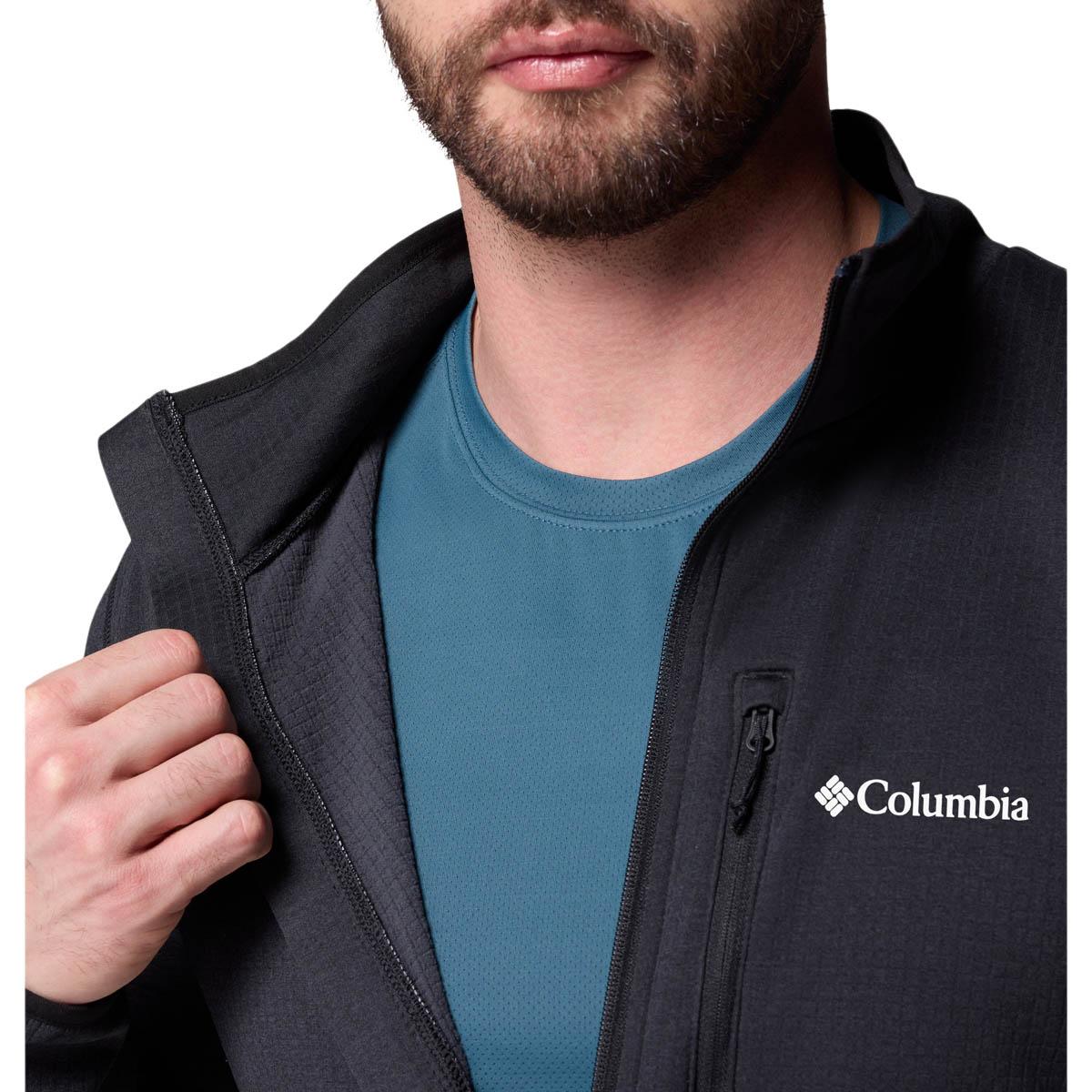 Columbia Essential Hike Grid Full Zip Midlayer Trøye Herre BLACK