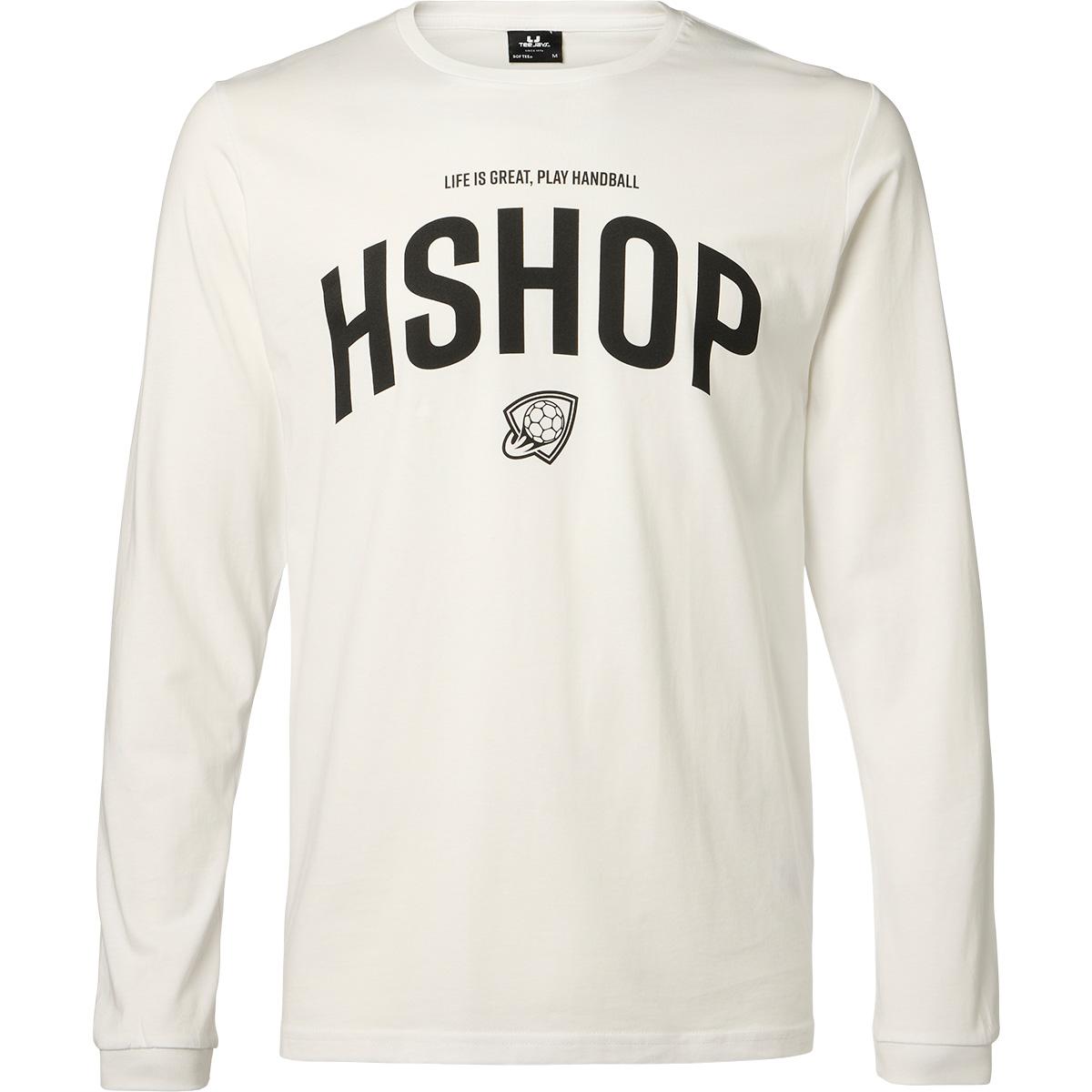 HSHOP Bold Langermet T-skjorte Unisex White