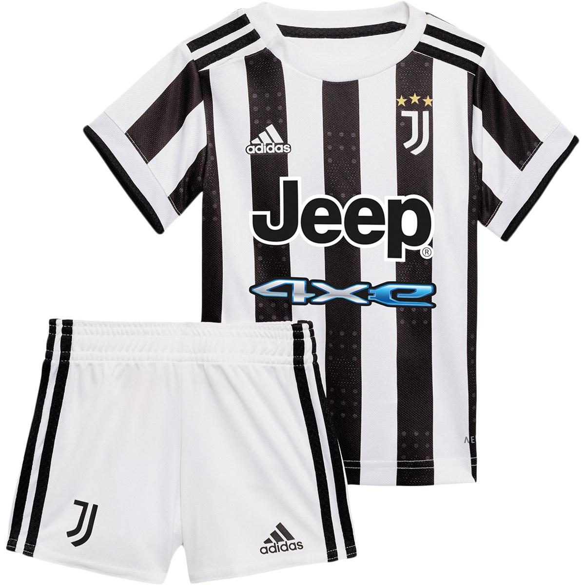 Juventus 21/22 Hjemmebanesæt Børn WHITE/BLACK/BENRED