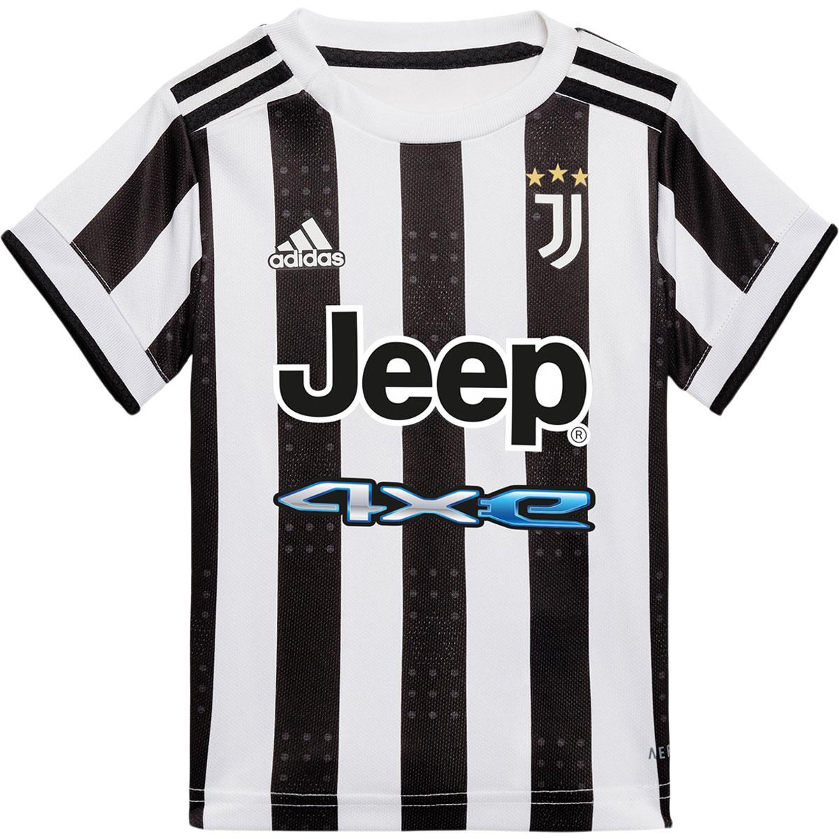 Juventus 21/22 Hjemmebanesæt Børn WHITE/BLACK/BENRED