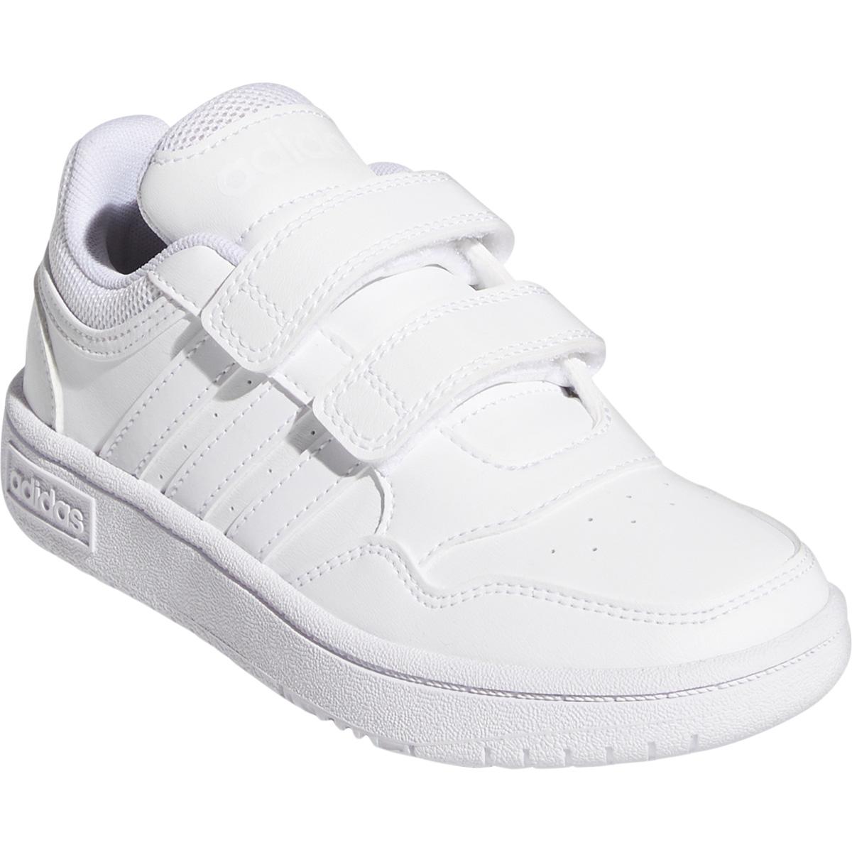 adidas Hoops 3.0 Velcro Sneakers Børn FTWWHT/COUGRN/CBLACK