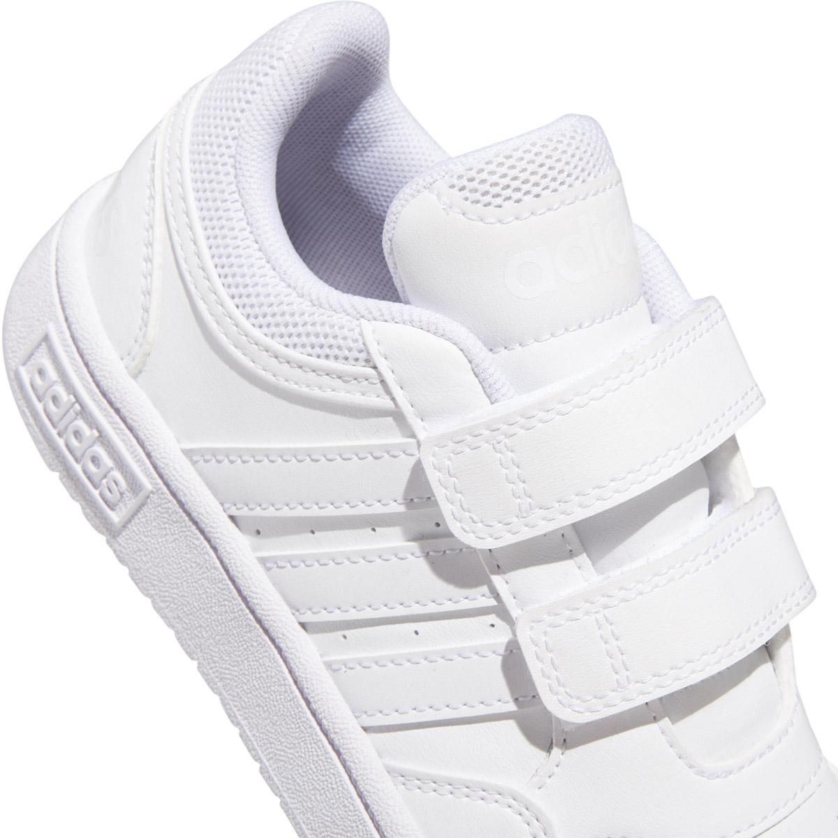 adidas Hoops 3.0 Velcro Sneakers Børn FTWWHT/COUGRN/CBLACK