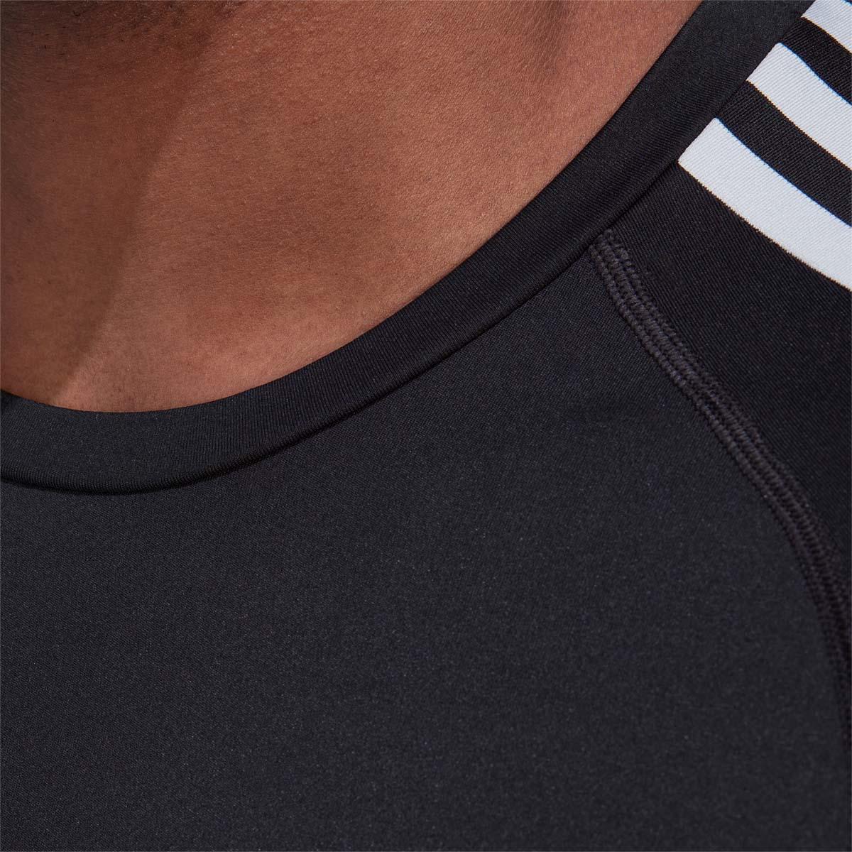adidas Techfit 3-Stripes Langærmet Baselayer Trænings T-shirt Herre BLACK/WHITE/BLACK