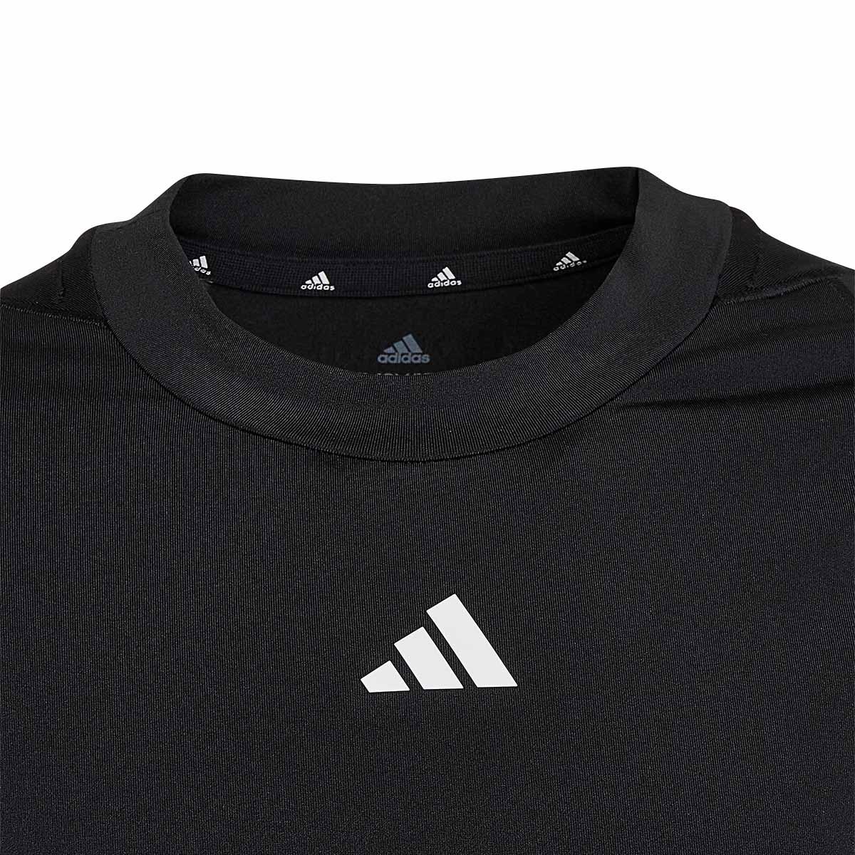 adidas Techfit Langermet Baselayer Trenings T-skjorte Barn BLACK/WHITE/BLACK
