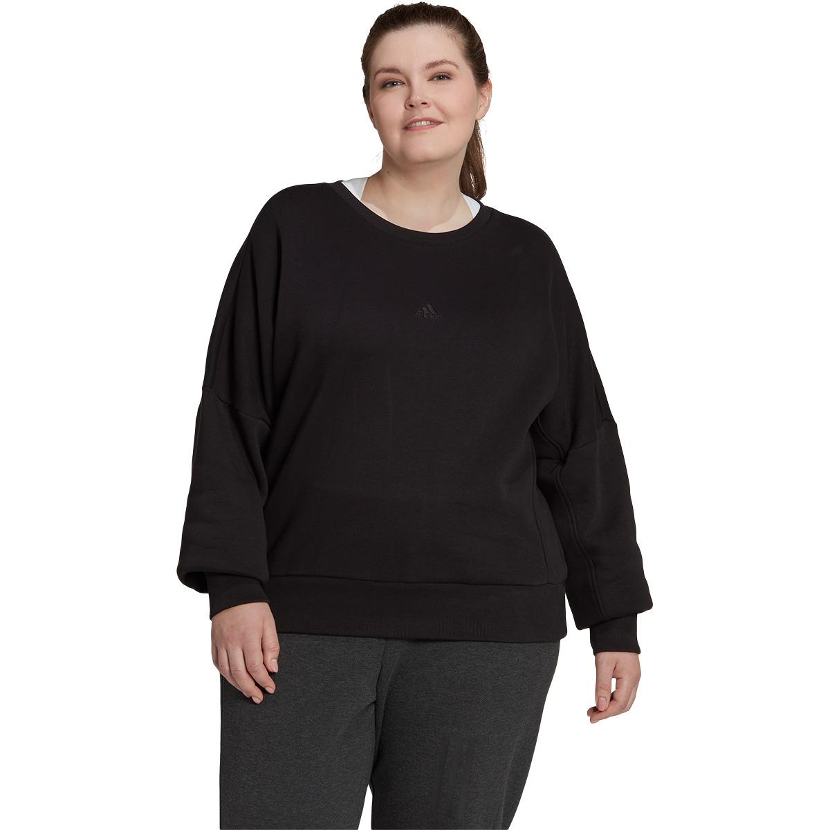 adidas All SZN Plus Sweatshirt Dame BLACK/WHITE/BLACK