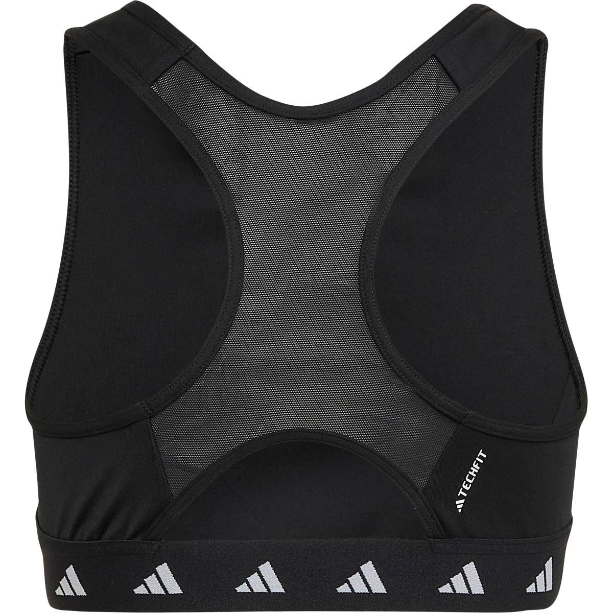 adidas Techfit Power Medium Support Sports-BH Barn BLACK/WHITE/BLACK