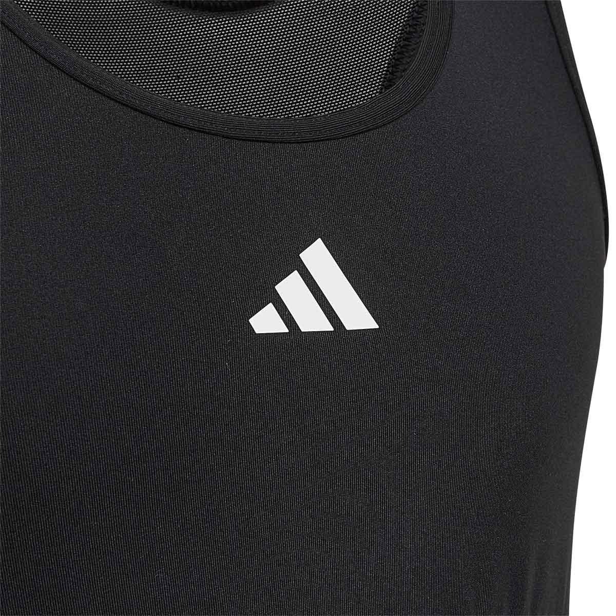 adidas Techfit Power Medium Support Sports-BH Barn BLACK/WHITE/BLACK