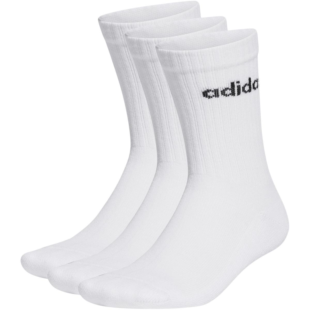 adidas Linear Crew 3-Pack Strømper WHITE/PNKFUS/BLILIL/M
