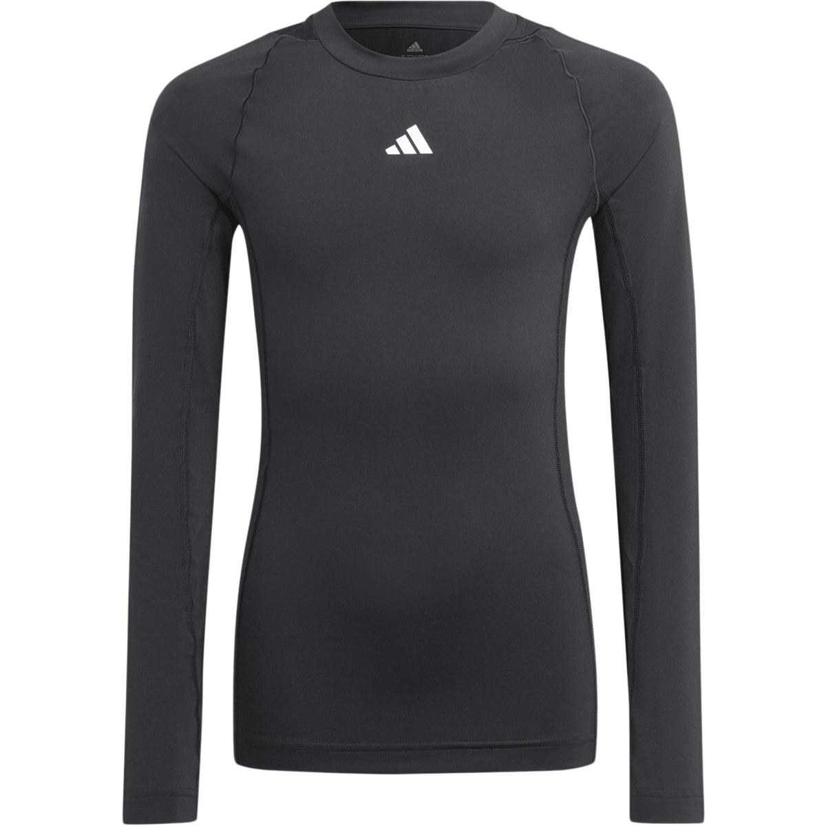 adidas Techfit Langermet Baselayer T-skjorte Barn BLACK/WHITE/BLACK
