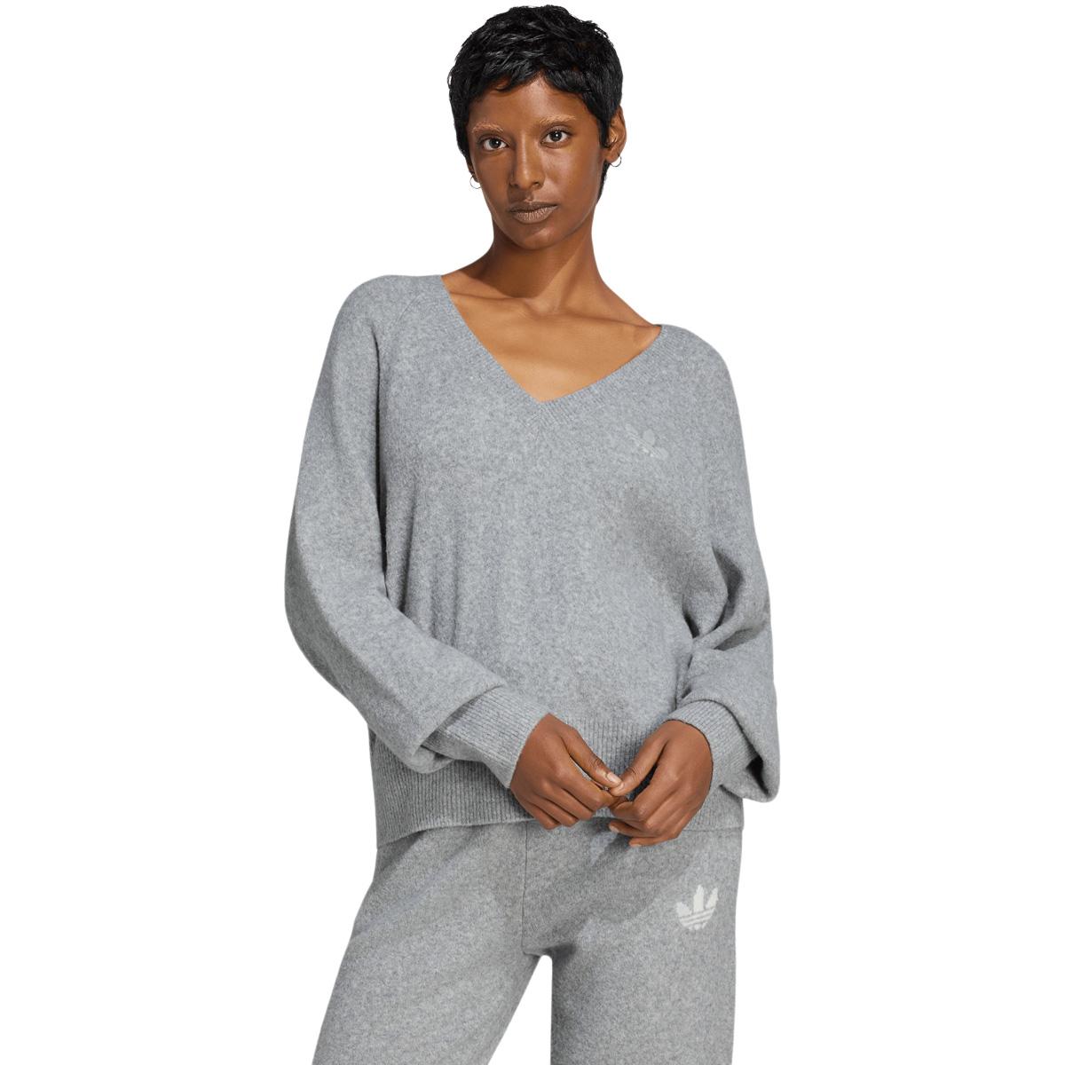 adidas Originals Essentials Knit Crew Sweatshirt Dame MGREYH