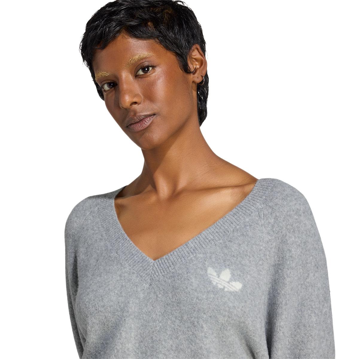 adidas Originals Essentials Knit Crew Sweatshirt Dame MGREYH