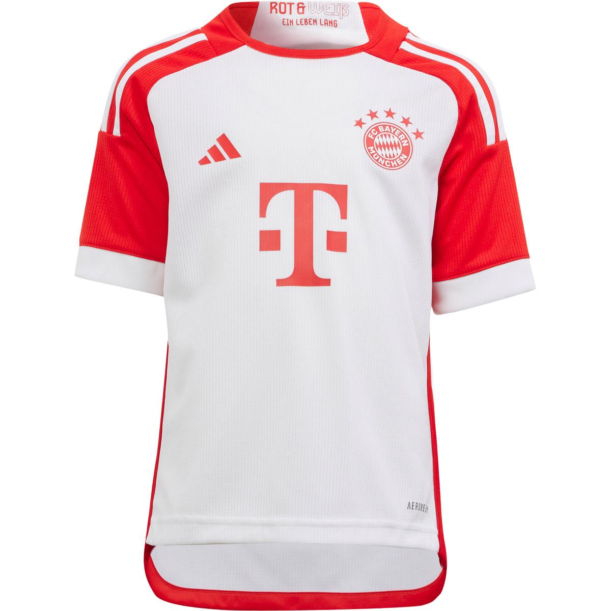 FC Bayern München 23/24 Hjemmebanesæt Børn WHITE/PNKFUS/BLILIL/M