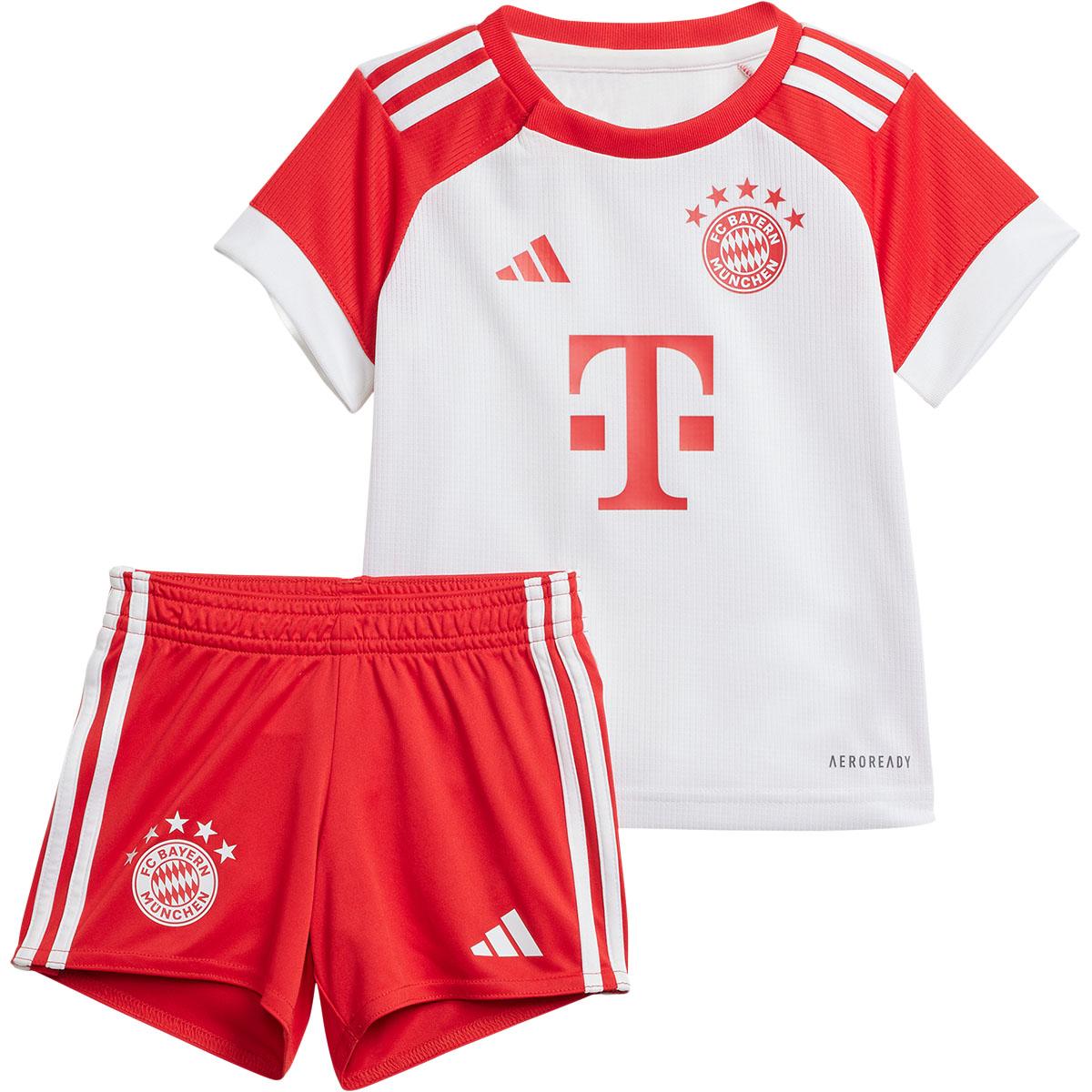 FC Bayern München 23/24 Hjemmebanesæt Børn WHITE/PNKFUS/BLILIL/M