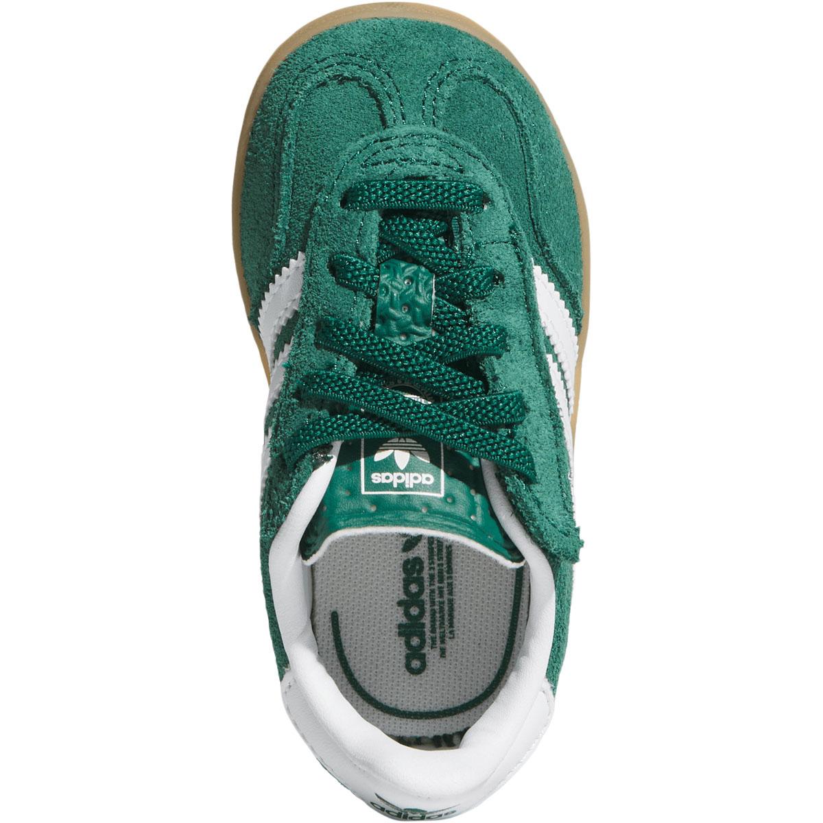 adidas Originals Gazelle Indoor I Suede Velcro Sneakers Børn CGREEN/FTWWHT/GUM2