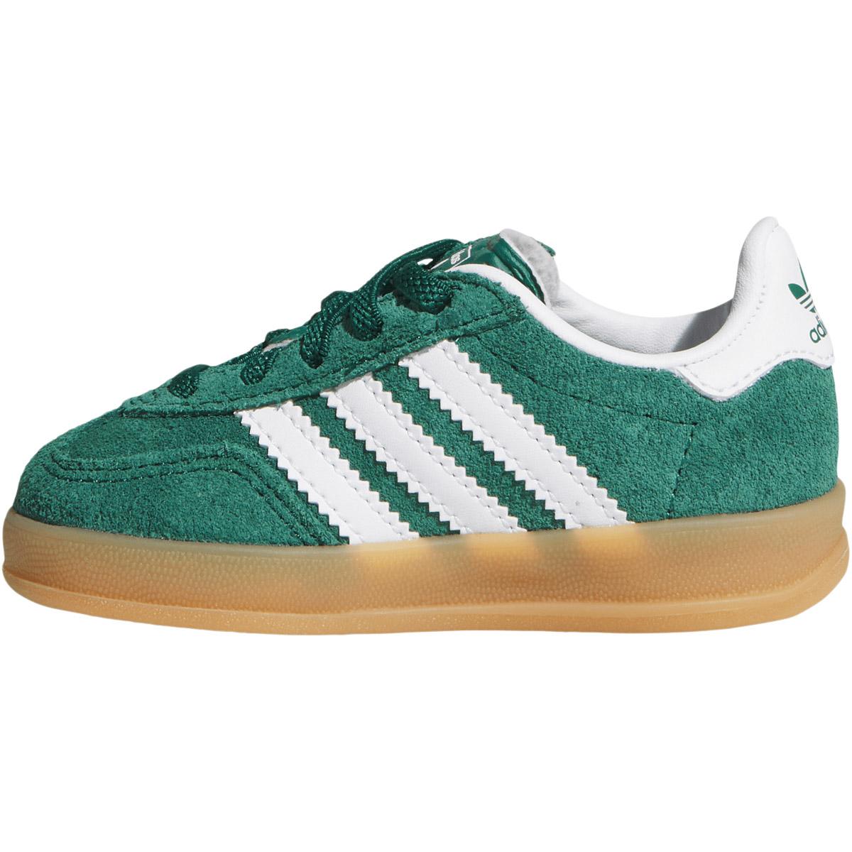 adidas Originals Gazelle Indoor I Suede Velcro Sneakers Børn CGREEN/FTWWHT/GUM2