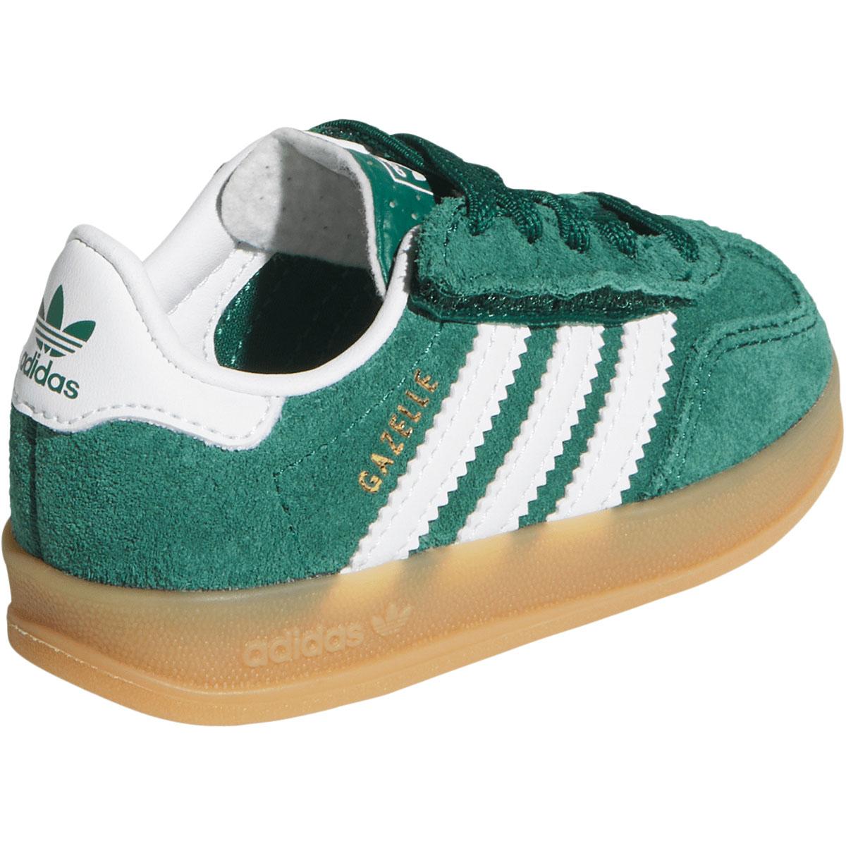 adidas Originals Gazelle Indoor I Suede Velcro Sneakers Børn CGREEN/FTWWHT/GUM2