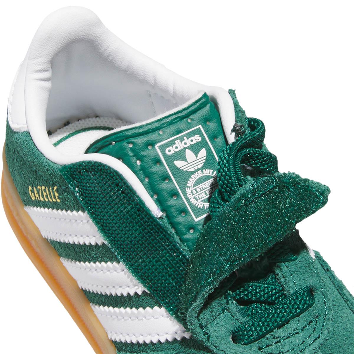 adidas Originals Gazelle Indoor I Suede Velcro Sneakers Børn CGREEN/FTWWHT/GUM2