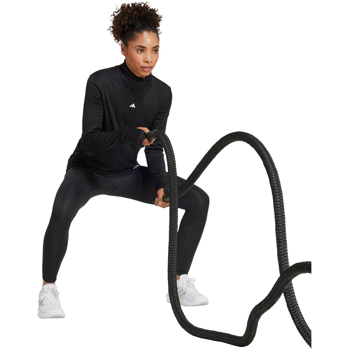 adidas Techfit Cover Up Treningstights Dame BLACK/WHITE/BLACK