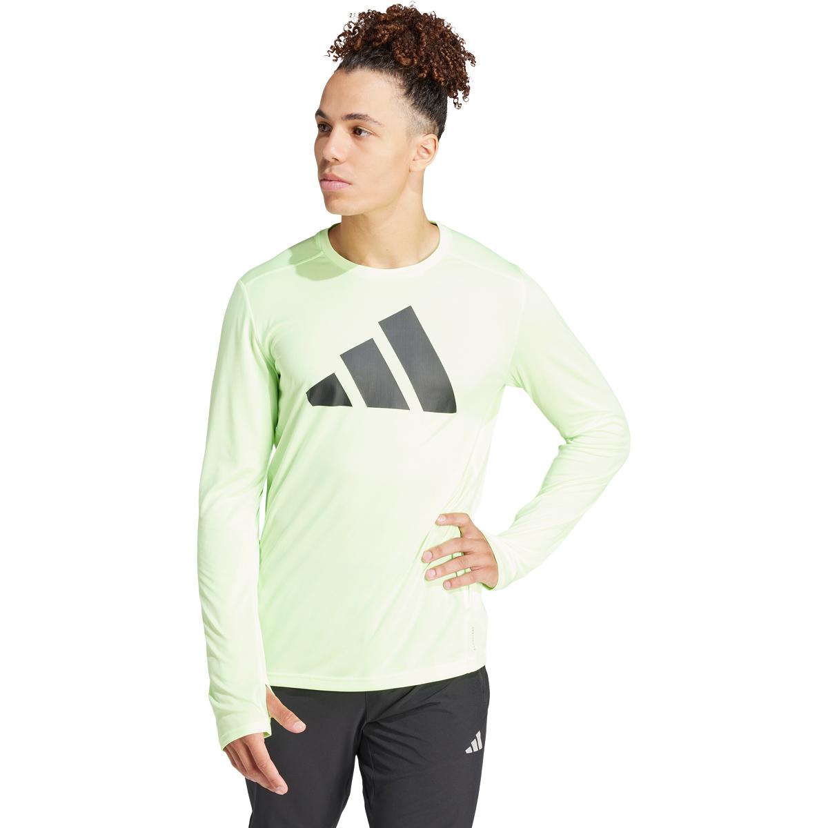 adidas Run It Langærmet Løbe T-shirt Herre GRESPA/BLACK