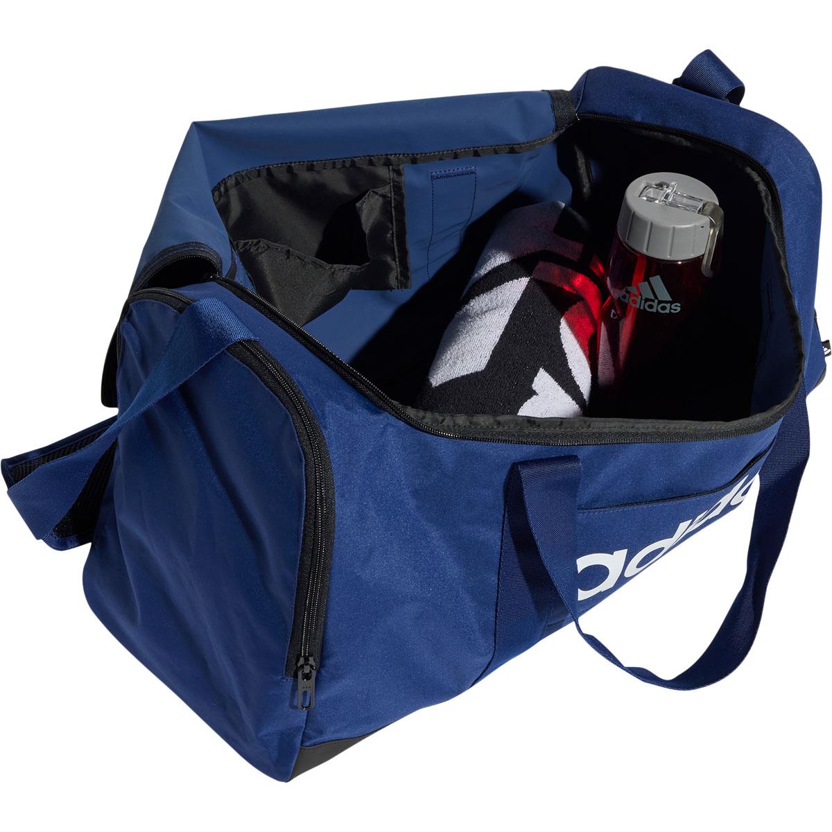 adidas Linear Duffel M Sportsveske DKBLUE/FTWWHT/FTWWHT