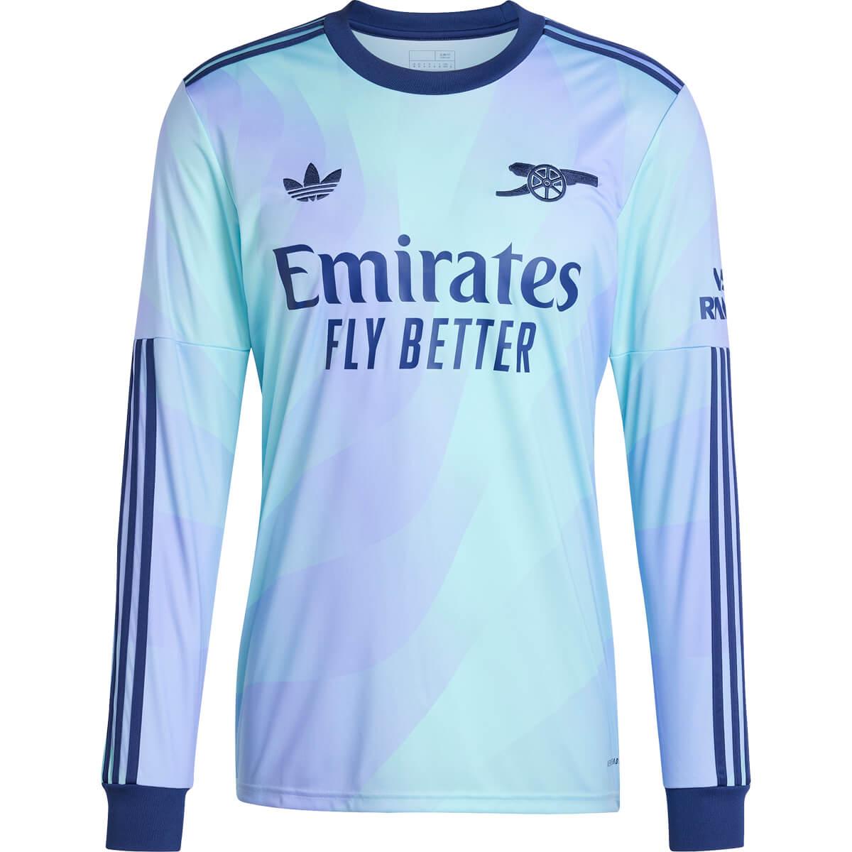 Arsenal FC 24/25 Langærmet 3. Trøje CLAQUA/SYELLO/POBLUE