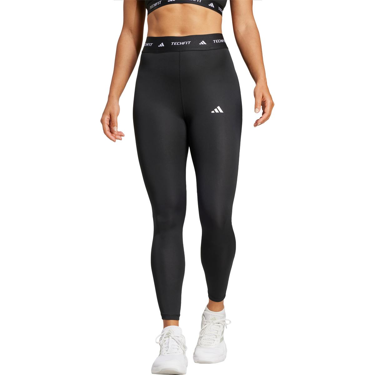 adidas Techfit High Waist 7/8 Træningstights Dame BLACK/WHITE/BLACK