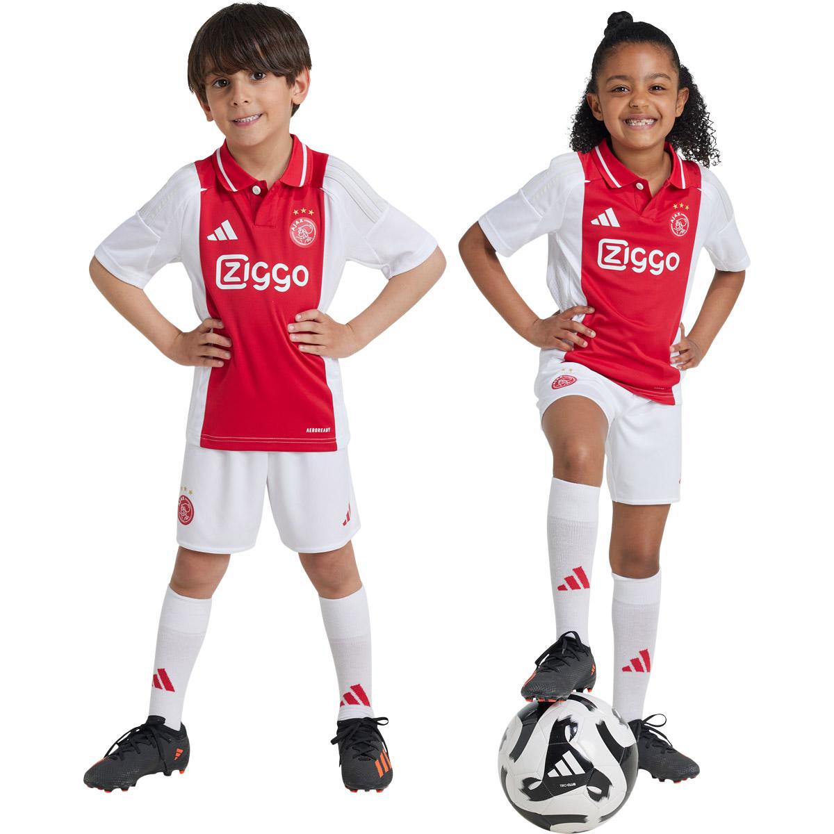 AFC Ajax 24/25 Hjemmebanesæt Børn WHITE/PNKFUS/BLILIL/M