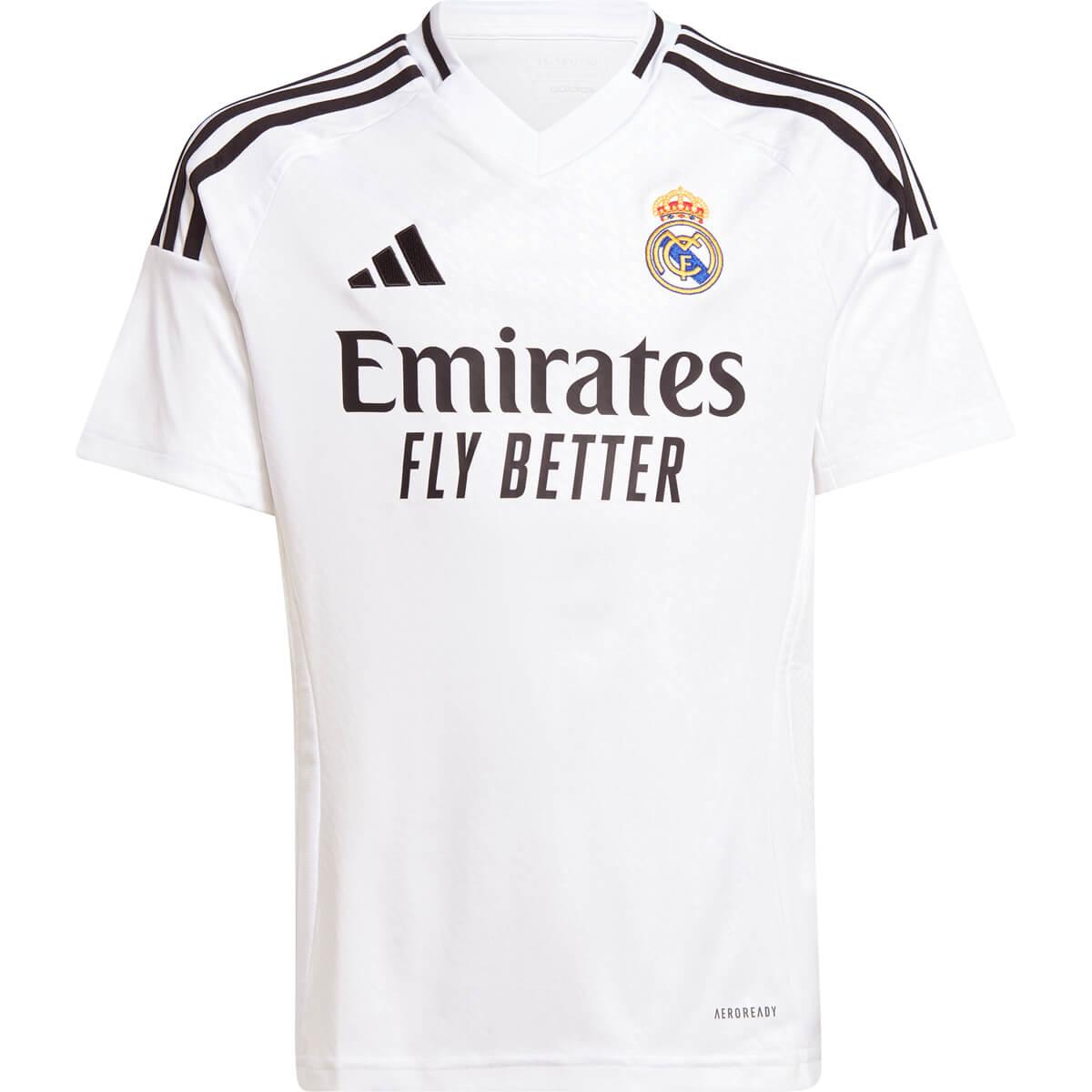 Real Madrid 24/25 Hjemmebanetrøje Børn WHITE/PNKFUS/BLILIL/M