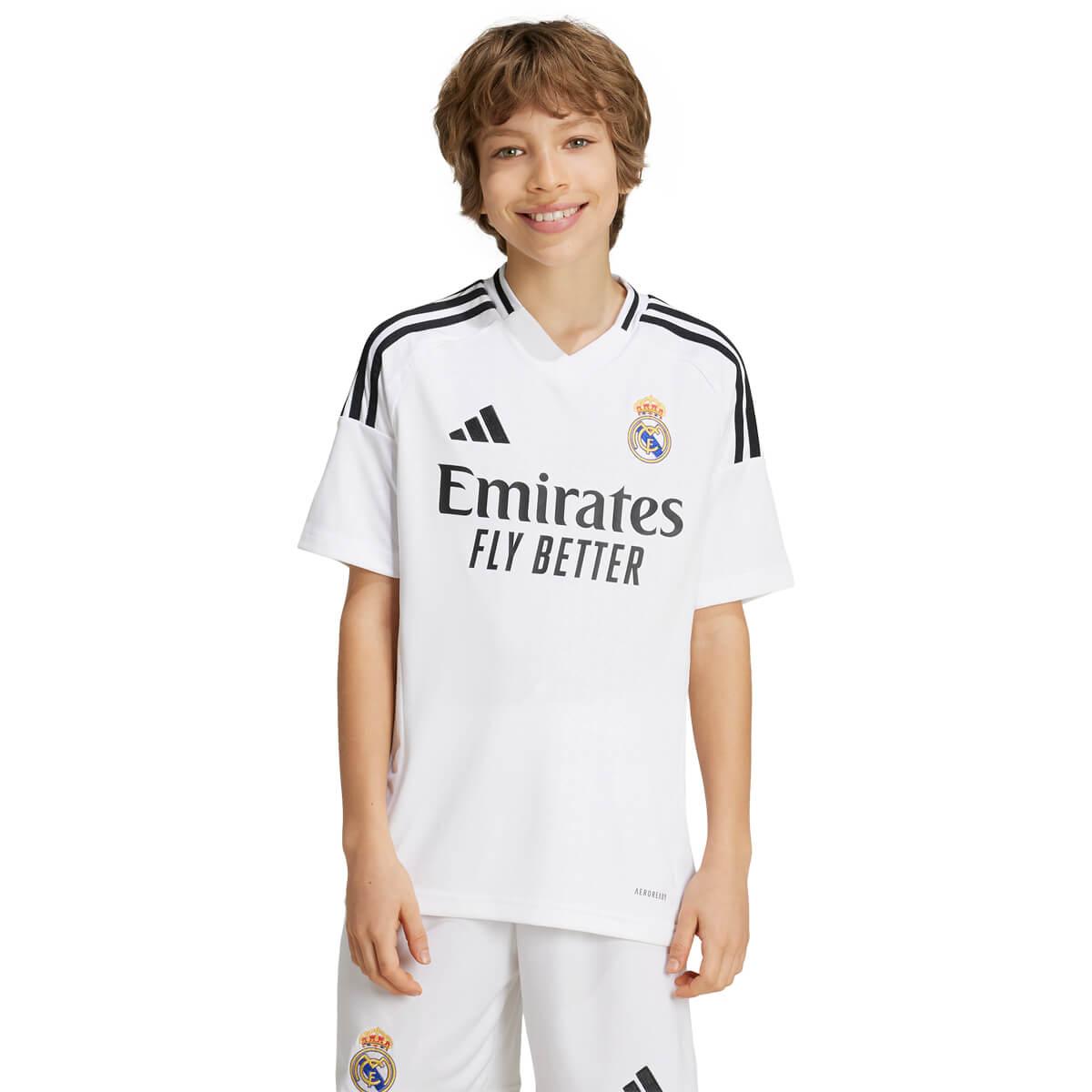 Real Madrid 24/25 Hjemmebanetrøje Børn WHITE/PNKFUS/BLILIL/M
